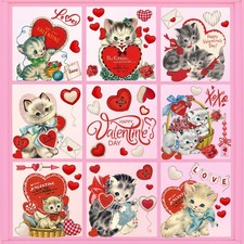 Whaline Valentine Window Clings Stickers 9.8 x 13.7 inch, Multicolor 