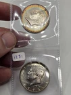 (2) ☆ 1964 Kennedy Half Dollars 1231 Uncirculated Toned Coins