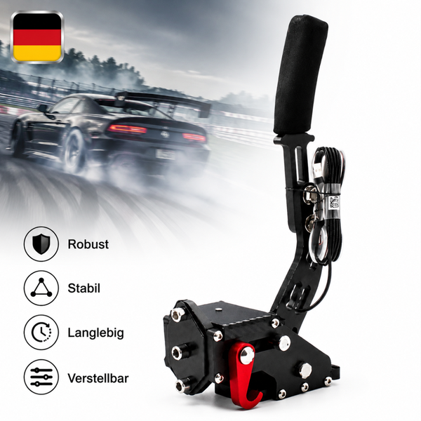 Gaming Handbrake USB Handbremse Sim Racing PC Linear Einstellbar Schwarz DE-image