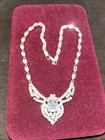 Stunning Vintage Coro Rhinestone Necklace Signed — photo 4