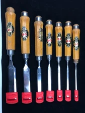 Kirschen two cherries chisel set 6,10,12,16,20,26,32mm 7 pc.-OCTAGONAL HANDLE-