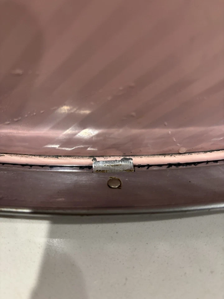 Portapasteles Lincoln Beauty Ware rosa vintage años 50 hecho en EE. UU.  Foto 3 de 4