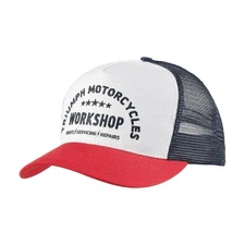 Triumph Motorcycles Workshop Red/White/Blue Trucker Cap - MCAS2353
