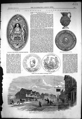Alter 1864 Seal Shakspeare Salver Krug Jagd Roskell Henley Stratford-On - viktorianisch