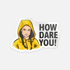 Greta How Dare You Vinyl Sticker Decal
