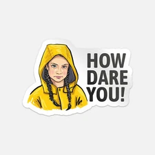 Greta How Dare You Vinyl Sticker Decal