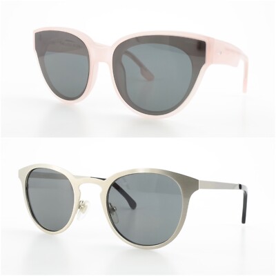 KOMONO Sonnenbrille THE LUCILE THE HOLLIS 2 für 1 LOT Cat Eye Rosa Panto Silber