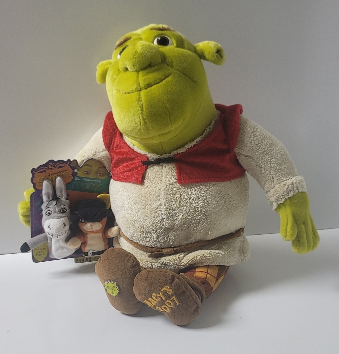 Dreamworks Shrek Macys Special Edition Plush 2007 with Finger