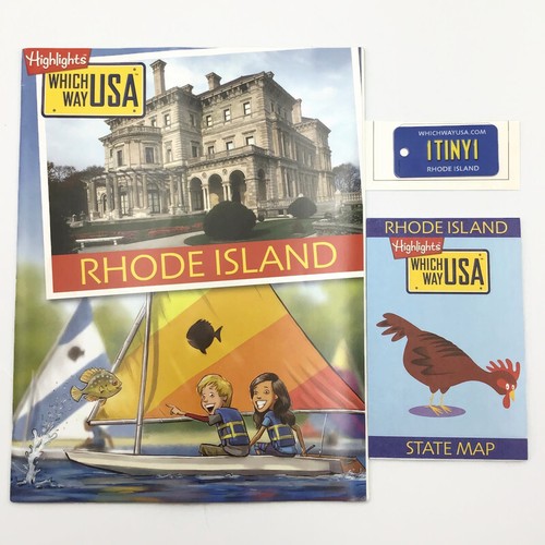 CHOOSE: Which Way USA Highlights Magazine State Book & Map Set License Plate Tag - Picture 12 of 14
