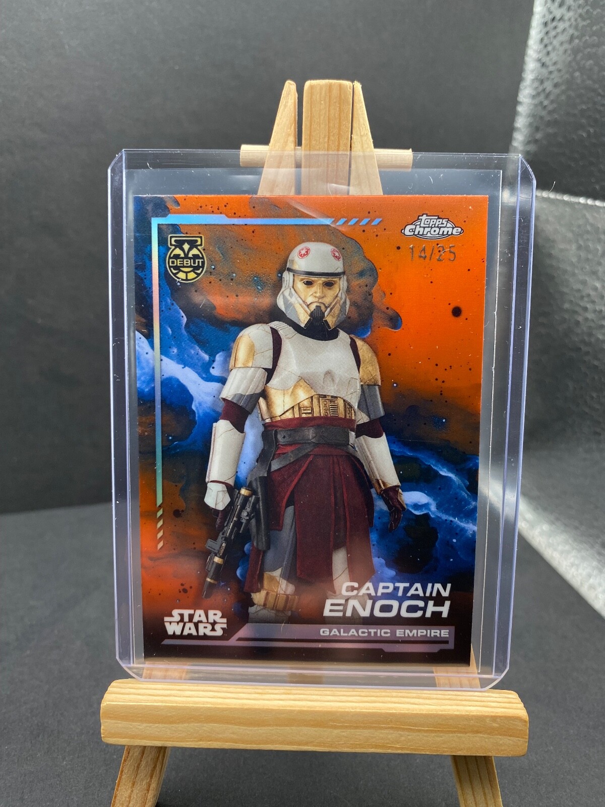 2024 Topps Chrome Star Wars Captain Enoch Orange Refractor 04/25 Card #99