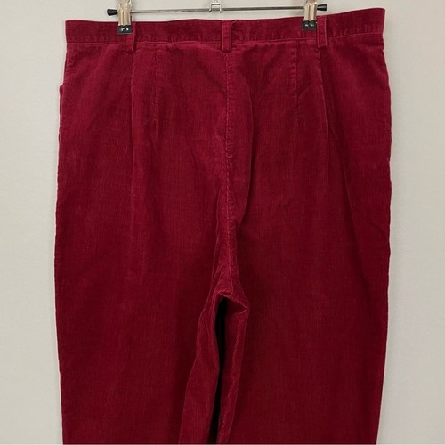 Vintage Cordhose tiefrot spitz zulaufendes Bein Damen Herbst Herbst 100 % Baumwolle Gr. 16 - Bild 7 von 10