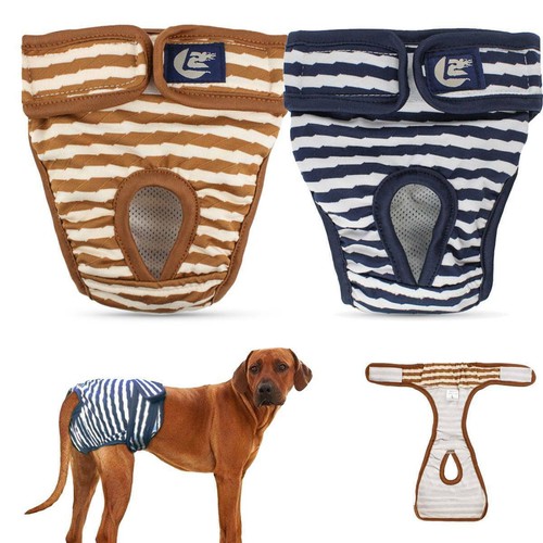 Male Female Pet Dog Diapers Reusable Wraps Pet Puppy Nappy Underwear Washable US - Picture 3 of 13