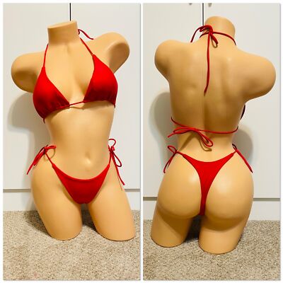 Two piece String Bikini Swimwear One Size Exotic Dancer Outfit