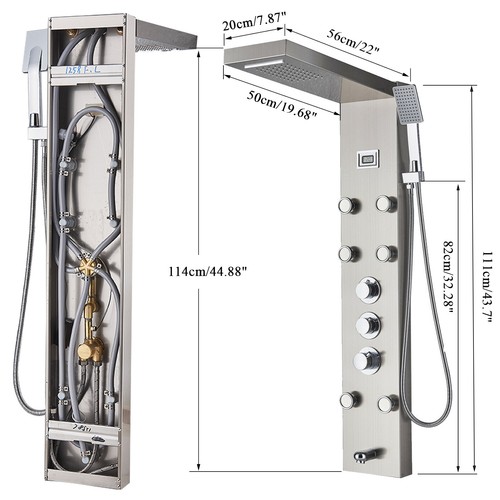 Pannello colonna doccia idromassaggio inox pioggia cascate led soffione doccia - Foto 179 di 250