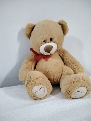 Megatoy Just for you Teddy bear stuffed animal plush toy Camel Heart on Paw Box6
