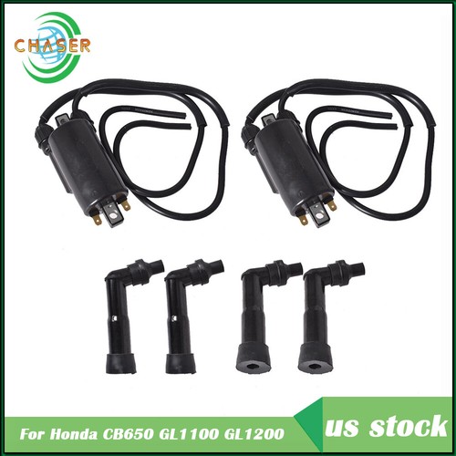 For Honda CB650 CB650C CB650SC GL1100 GL1200 NEW Ignition Coils Caps and Wire - Picture 1 of 8