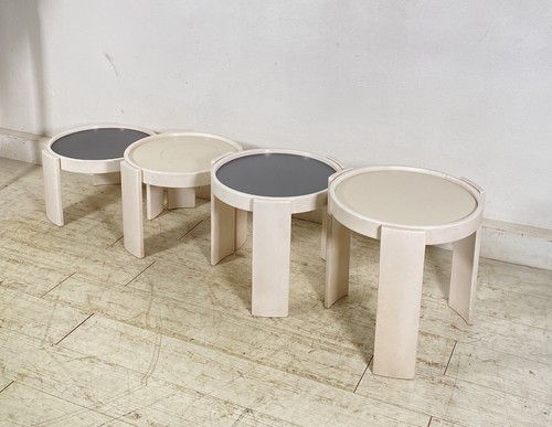 RARI TAVOLINI IMPILABILI Gianfranco Frattini MOD 780 PER CASSINA 1966 DESIGN - Foto 8 di 12