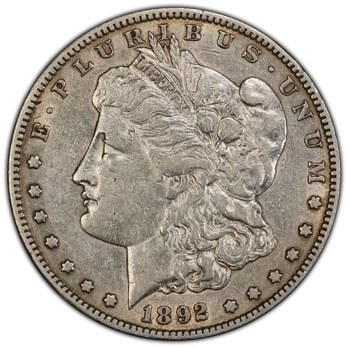 1892-S U.S. $1 Morgan Silver Dollar PCGS VF35 ~ Gold Shield - Picture 2 of 4