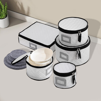 China Storage Containers with Lid Dinnerware Storage Box for Dishes & Plates US