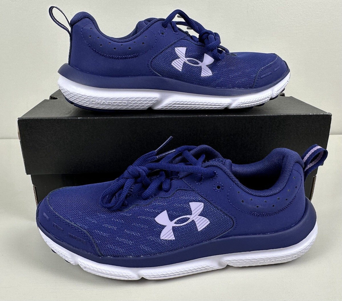 Under Armour UA Charged Assert 10 Running Shoes Blue Purple 
