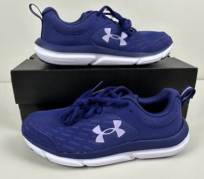 Under Armour UA Charged Assert 10 Running Shoes Blue Purple Women s Size 8 NEW