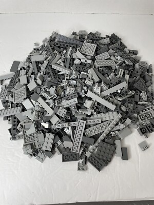 Legos 1 Pound 12 Ounces Of Gray Assorted Bricks | eBay