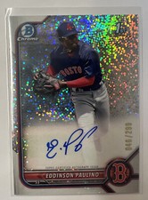 2022 Bowman Chrome EDDINSON PAULINO Speckle Refractor Auto /299 - Boston Red Sox