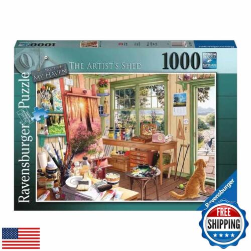 Ravensburger My Haven Artist's Shed 1000 Piece Jigsaw Puzzle | Relaxing Puzzl