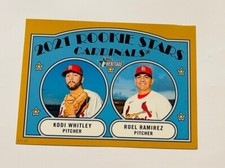 2021 Topps Heritage Rookie Stars 5x7 /10 Kodi Whitley Roel Ramirez RC 303