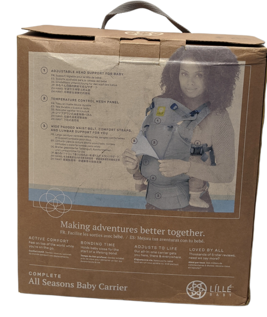 Lillebaby Complete All Seasons 6 In 1 Baby Carrier Breton Stripes Grey 3d Mesh For Sale Online Ebay