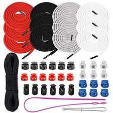 Drawstring Cord Replacement Set with Easy Threaders Cord Locks  Elastic Bungee