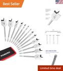 Versatile 13-Piece Paddle Drill Bits for Woodworking - Lightweight & Efficient