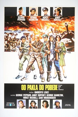 CONTRO 4 BANDIERE FROM HELL TO VICTORY Orig xYU movie poster 1979 GEORGE PEPPARD