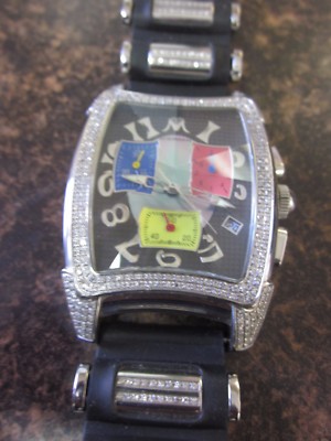 Iceman Time Zone Men's Watch With Diamond Bezel Swiss Quartz
