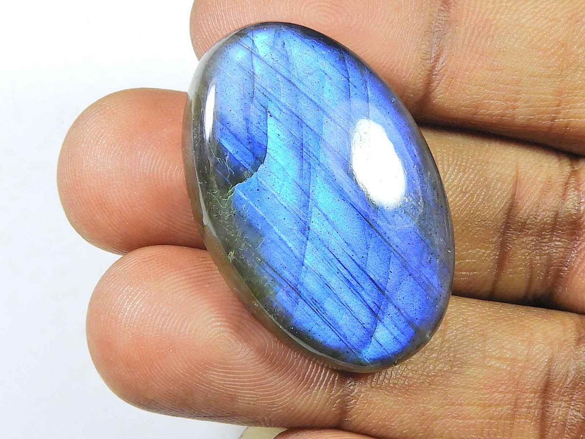 Lot De Cabochons De Labradorite Naturelle Ovale - Taille 8x6x4 Mm - Plus De 25 Pièces