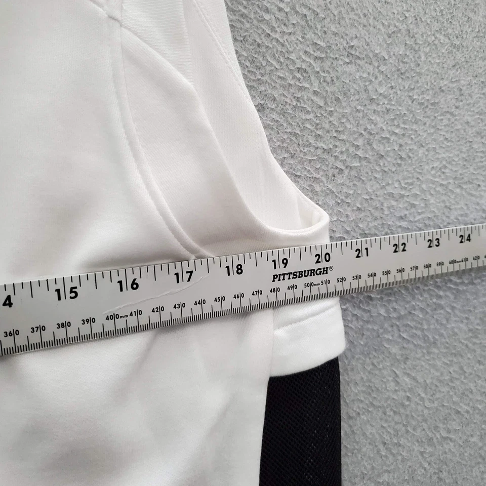 Nike Mujeres Sudadera Mediana Blanca Chaleco Cocoon Tech Polar Malla Cremallera Completa LEER Foto 4 de 4