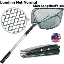 Telescopic Folding Aluminum Handle Fishing Landing Net 3 Section Extending Pole