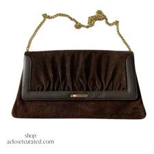 Vintage Susan Gail Suede Clutch Shoulder Bag