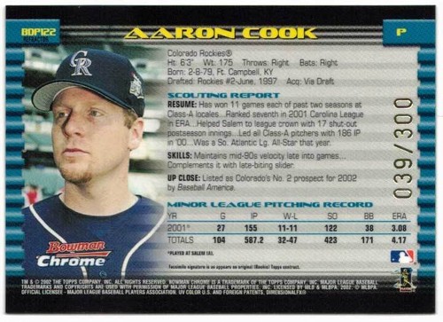2002 BOWMAN DRAFT All Refractor /300 X-Fractor /150 Gold /50 Auto Relic YOU PICK - Picture 25 of 51