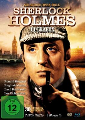 30 h  SHERLOCK HOLMES ULTRABOX Ronald Howard BASIL RATHBONE Ian Richardson 7 DVD