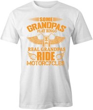 REAL GRANDPAS RIDE MOTORCYCLES TShirt Tee Short-Sleeved Cotton S1WSA182