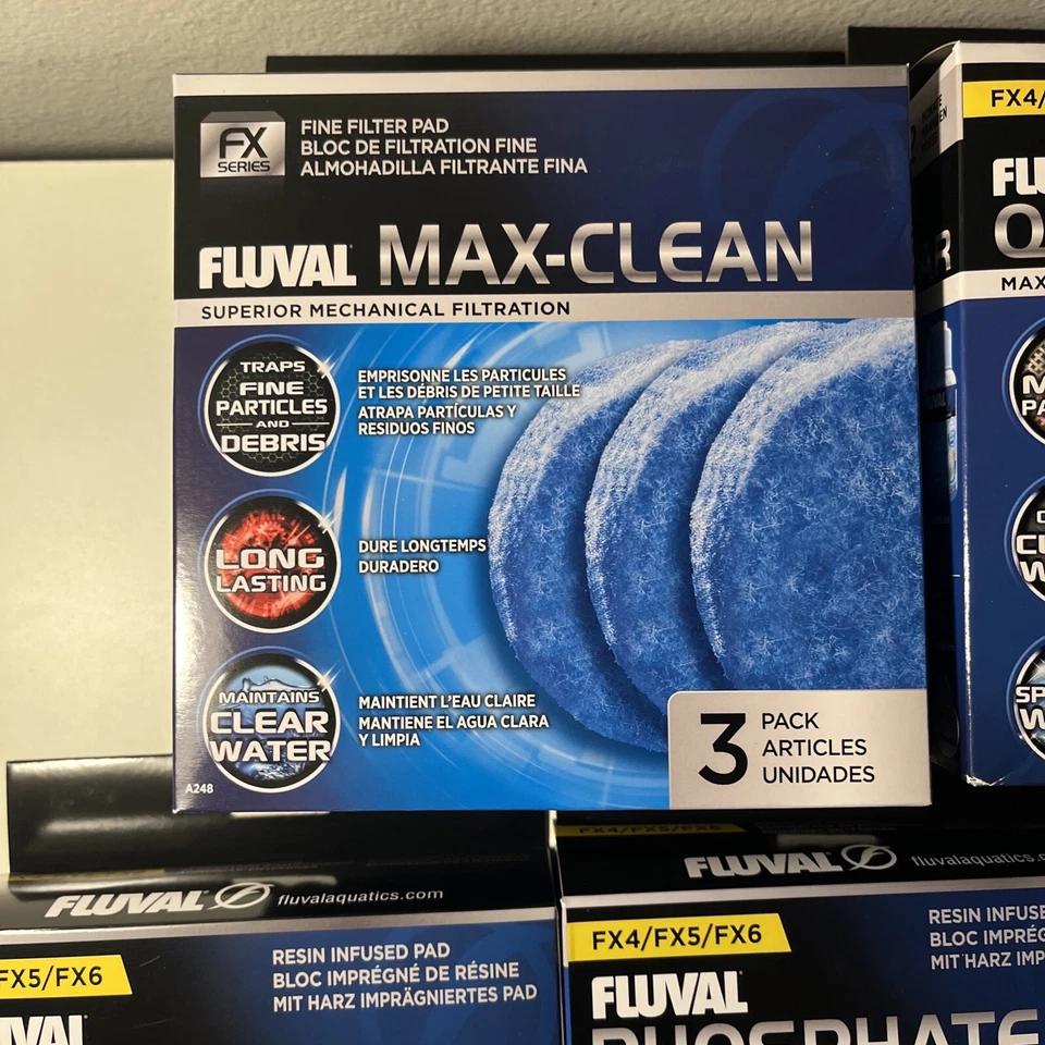 NEW Fluval FX4/FX5/FX6 Nitrite, Ammonia, Phosphate, Max-clean, & Quick Clear Pak - Image 2 of 4