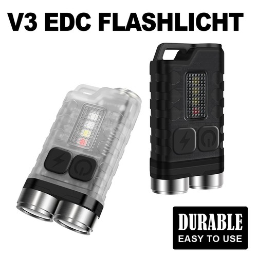 V3 LED Schlüsselbund tragbare Taschenlampe USB wiederaufladbarer Hochleistungs