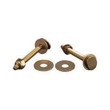 Plumb Pak PP830-56 Solid Antique Brass Snap-Off Toilet Bolt Set 5/16x 2-1/4'