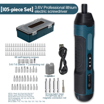 Mini Torque Adjustment Cordless Electric Screwdriver 3.6V Rechargeable Driver