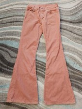 Vintage Levi's Bell Bottoms Corduroy Pants Womens 24 X 32 Pink Cords 70s