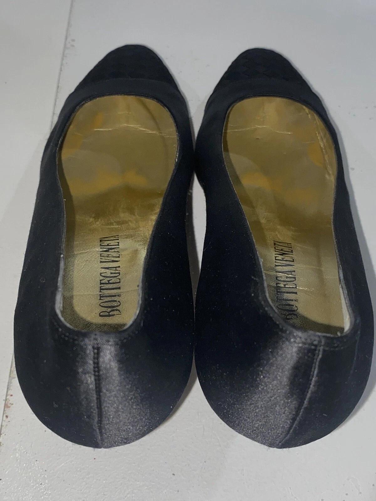 BOTTEGA VENETA Décolleté nere vintage Bottega Venetta taglia 8 5 B tessitura classica