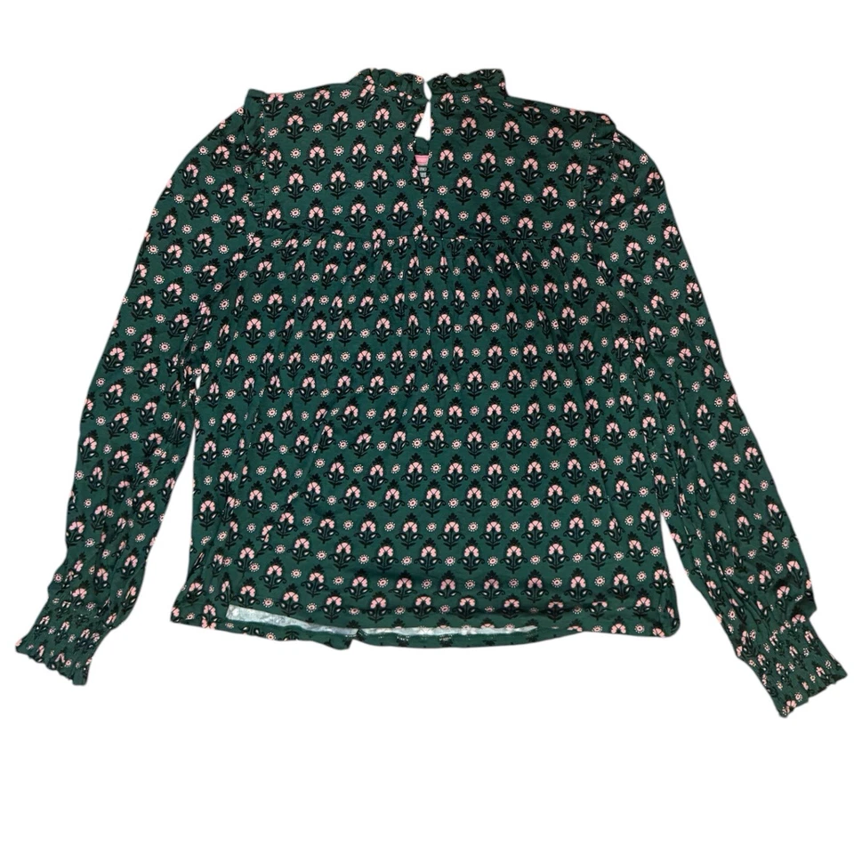 Boden Smocked Yoke Top Forest зеленый UK8 US4 - Изображение 2 из 4