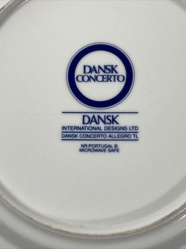 Dansk Concerto 9" Plate Salad Plate Blue White - Picture 5 of 5