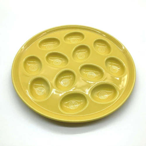 Fiesta Yellow Egg Platter Collectible Serveware Holiday Ceramic Tableware